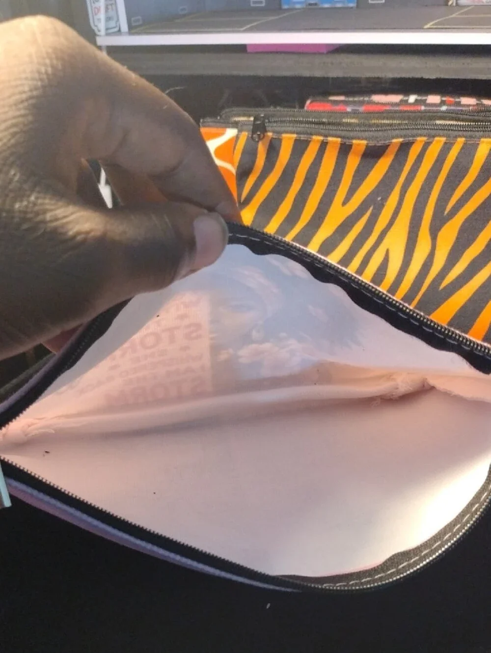Pink Inspirational Zip Pouch - THEY WHISPERED TO HER Design
